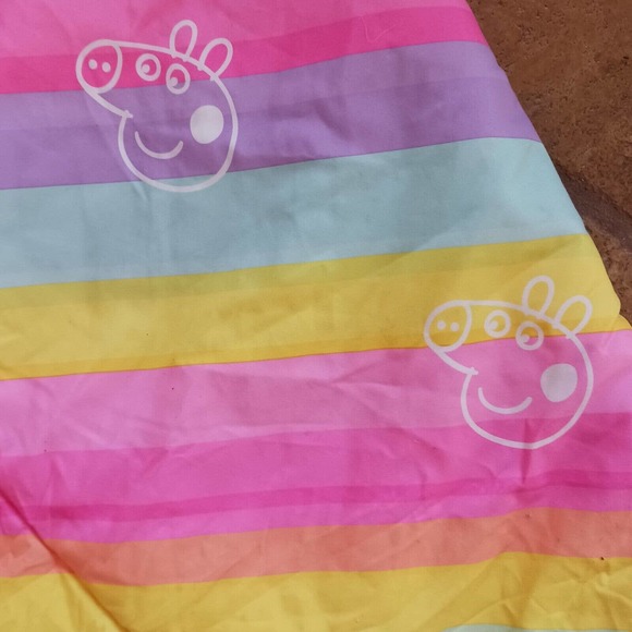 2003 PEPPA PIG & UNICORN Twin Comforter Pink & Rainbow Reversible Vintage Dorm - Picture 9 of 15